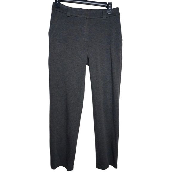Peserico Straight Leg Rayon Blend Dress Pants Women's IT 40 US 4 Gray Made in It - Picture 2 of 7